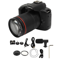 4K 64MP WiFi Digital Camera with 3'' IPS Screen 16X Zoom Night Vision 120° Wide Angle 4800mAh Vlogging Camera