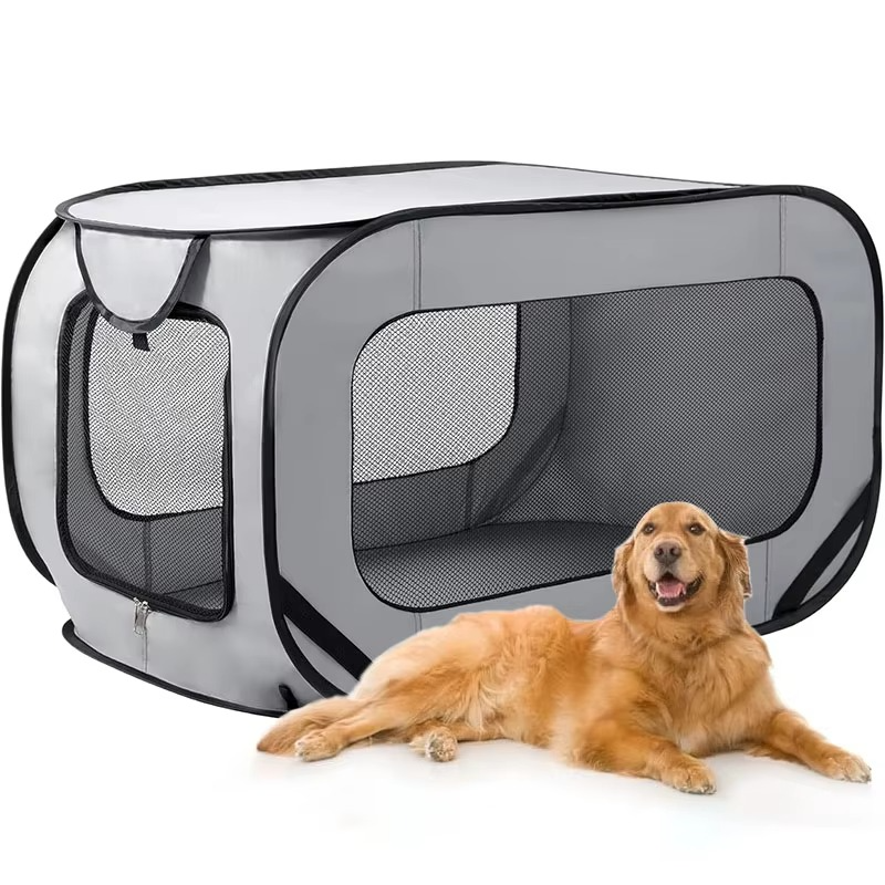Large Pop Open Kennel,Portable Cat Cage Kennel,Indoor Outdoor Crate For Pets,Portable Car Seat,Waterproof Pet Bed