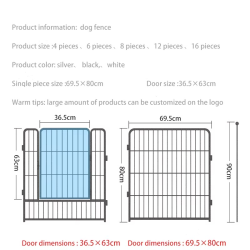 Collapsible Design Durable Enclose Metal Dog Playpen Panels Heavy Duty Dog Pen Cat Fence With Doors For Large Pet Outdoor/Indoor