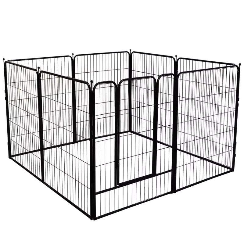 Collapsible Design Durable Enclose Metal Dog Playpen Panels Heavy Duty Dog Pen Cat Fence With Doors For Large Pet Outdoor/Indoor