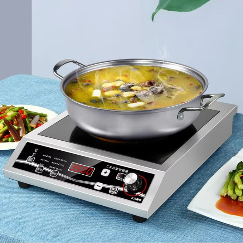 220V Induction Cooker Commercial High-power Single-head Electromagnetic Stove Button