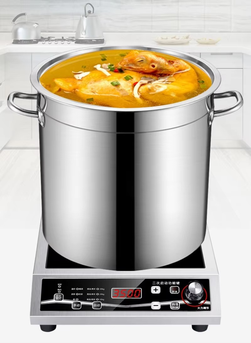 220V Induction Cooker Commercial High-power Single-head Electromagnetic Stove Button