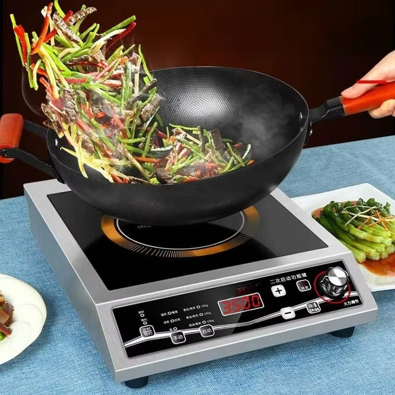 220V Induction Cooker Commercial High-power Single-head Electromagnetic Stove Button