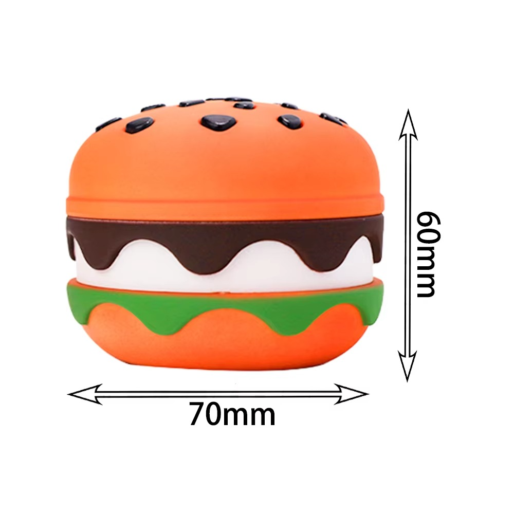 70mm Hanbao Shaped Herb Grinder 4-Layer Manual Rotary Grinding Metal Grinder