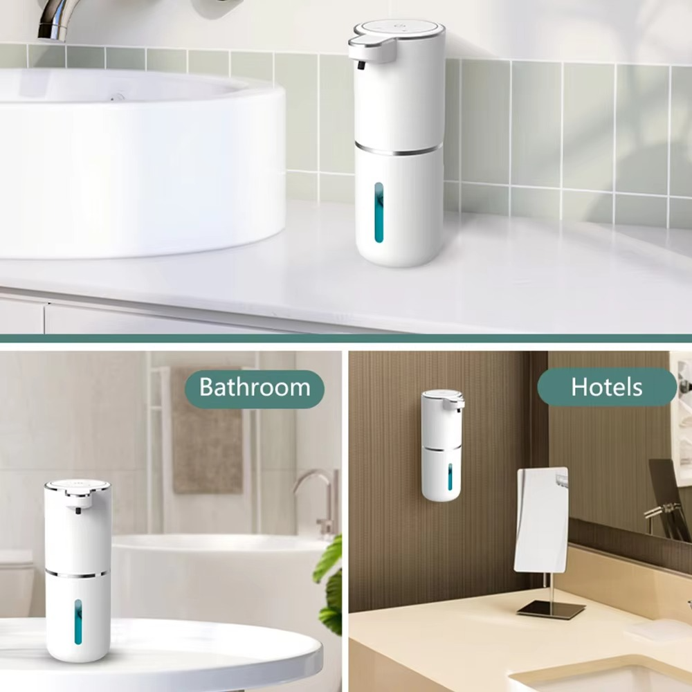 Automatic Touchless Foaming Soap Dispenser 380ml 4 Level Adjustable USB Rechargeable Electric Wall Mounte