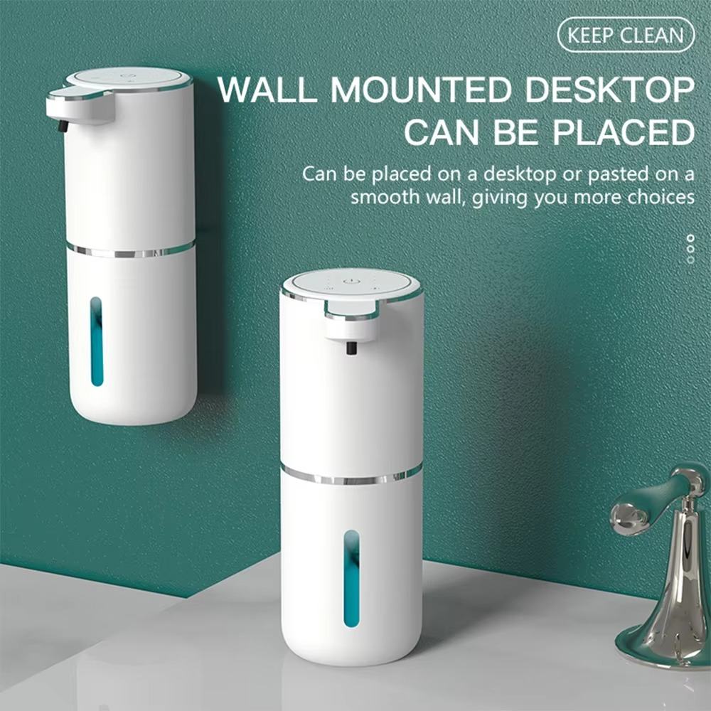 Automatic Touchless Foaming Soap Dispenser 380ml 4 Level Adjustable USB Rechargeable Electric Wall Mounte