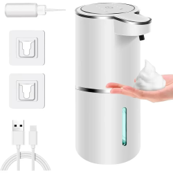 Automatic Touchless Foaming Soap Dispenser 380ml 4 Level Adjustable USB Rechargeable Electric Wall Mounte