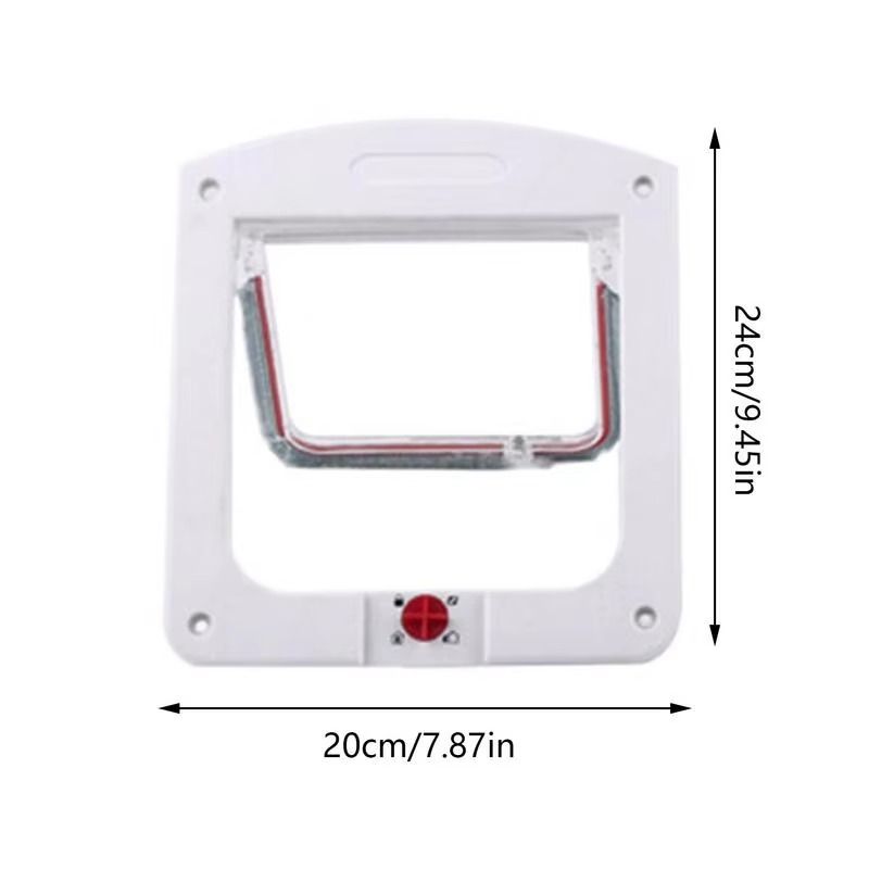 Pet Door 4 Way Locking Large Dog Cat Door Flap Install in Interior Exterior Door Weatherproof Pet Door for Wooden PVC Metal Door