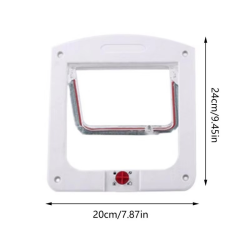Pet Door 4 Way Locking Large Dog Cat Door Flap Install in Interior Exterior Door Weatherproof Pet Door for Wooden PVC Metal Door