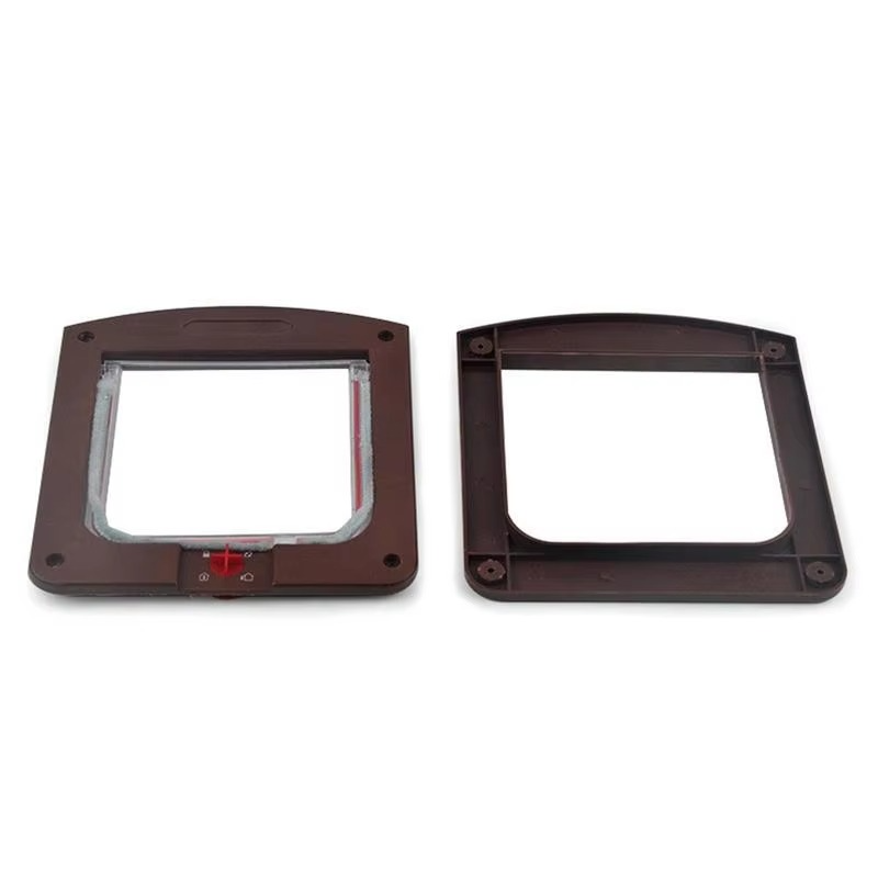 Pet Door 4 Way Locking Large Dog Cat Door Flap Install in Interior Exterior Door Weatherproof Pet Door for Wooden PVC Metal Door