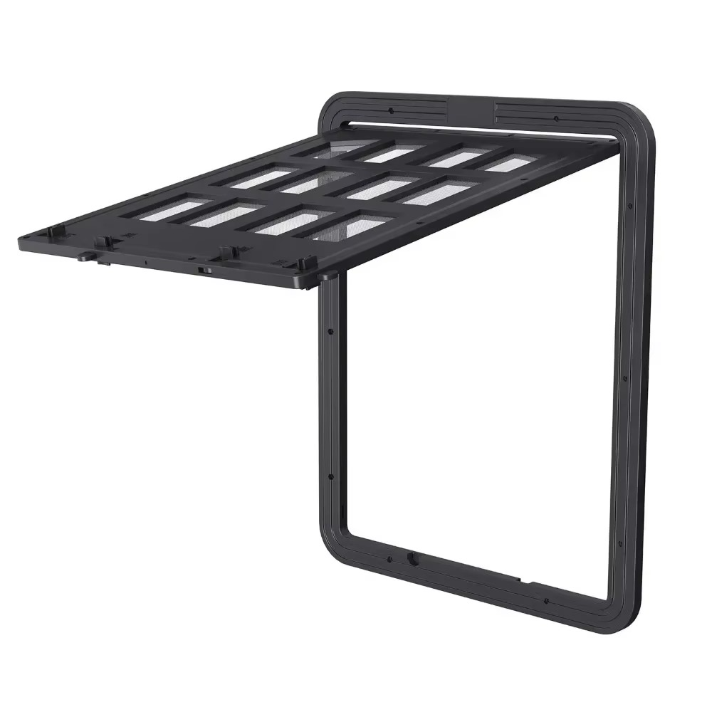 Pet Door 4 Way Locking Large Dog Cat Door Flap Install in Interior Exterior Door Weatherproof Pet Door for Wooden PVC Metal Door