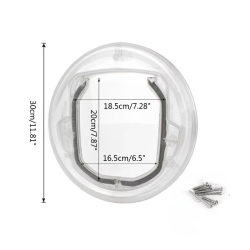 Lockable Security Pet Entrance Glass Window Puppy Hole Door for Cat Dog Easy Use
