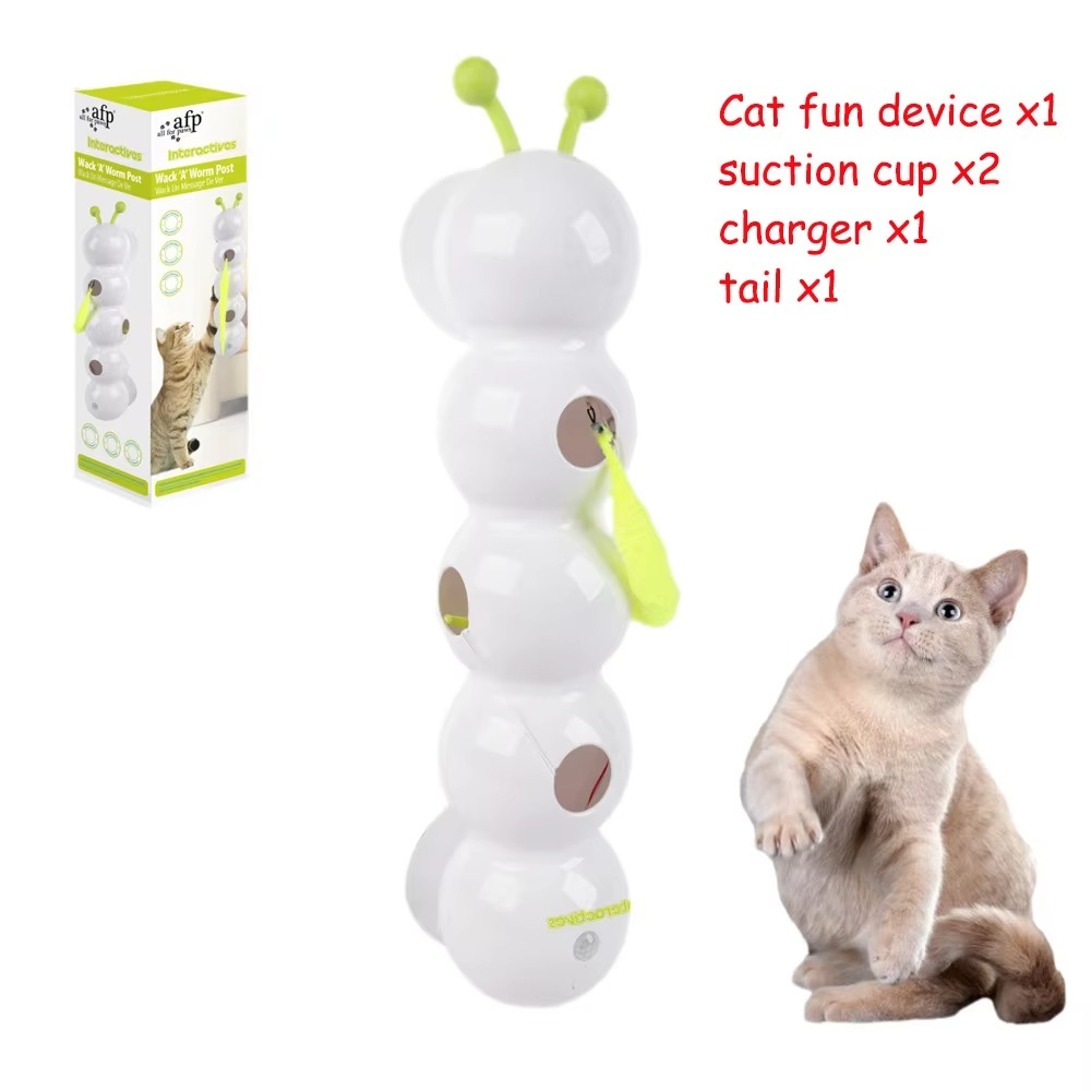 Intelligent Interactive Cat Stick with Feather Prey Tail Suitable for Automatic Swing Mobile wake-up Intelligent Sensing Cat Toy