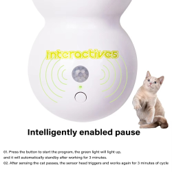 Intelligent Interactive Cat Stick with Feather Prey Tail Suitable for Automatic Swing Mobile wake-up Intelligent Sensing Cat Toy