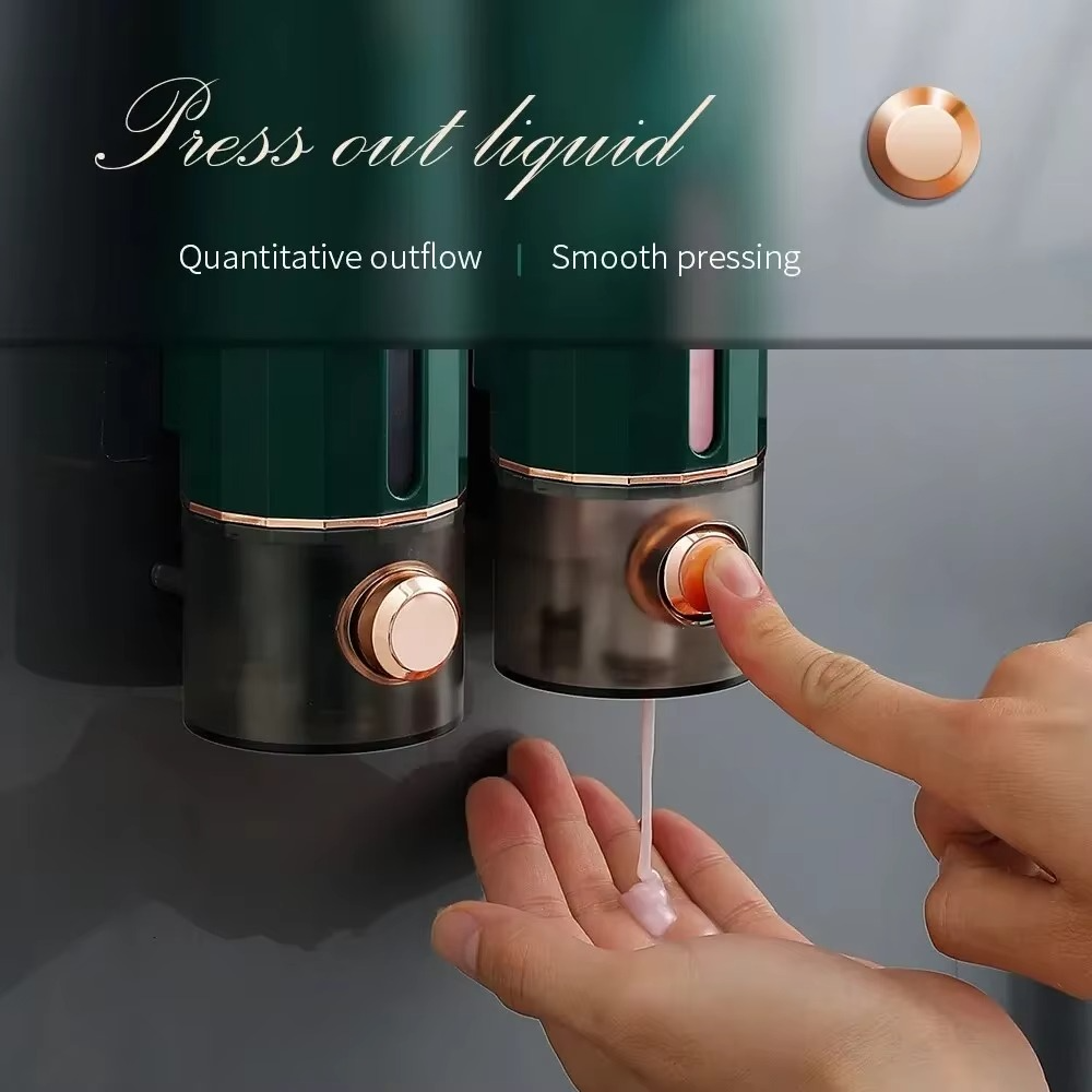 450ML Non-Perforating Soap Dispenser Hand Sanitizer Wall Hanger Press Dispenser Home Hotel Shower Gel Shampoo Box Wall Mount