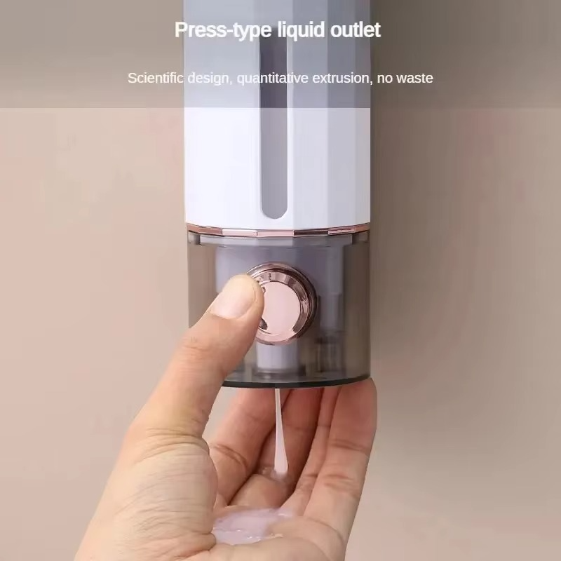 450ML Non-Perforating Soap Dispenser Hand Sanitizer Wall Hanger Press Dispenser Home Hotel Shower Gel Shampoo Box Wall Mount