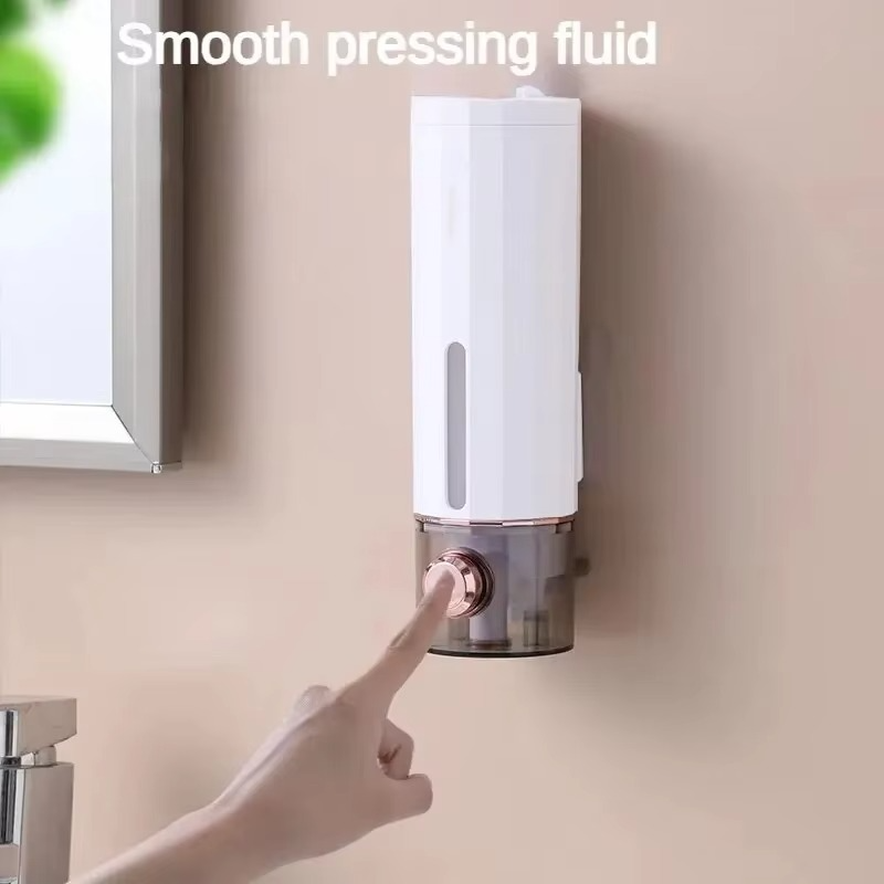 450ML Non-Perforating Soap Dispenser Hand Sanitizer Wall Hanger Press Dispenser Home Hotel Shower Gel Shampoo Box Wall Mount