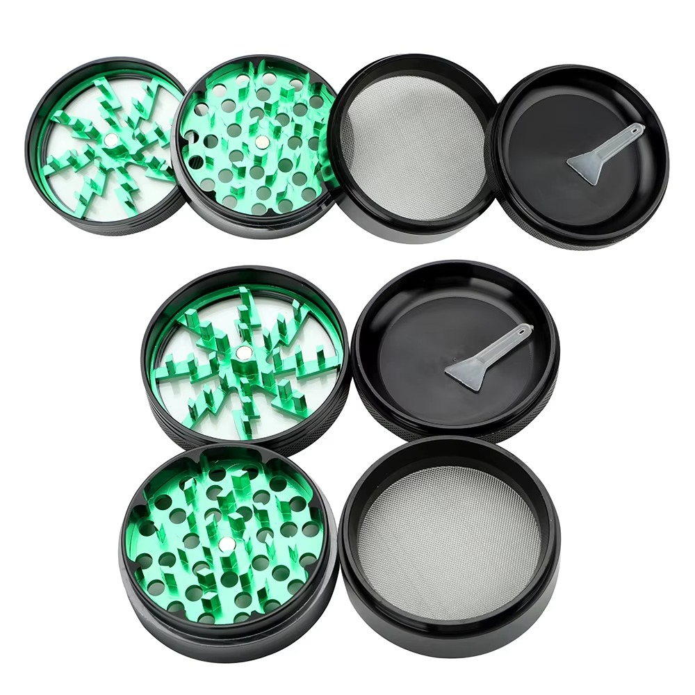Herb Cutter Grinder Aluminum Alloy Transparent Spice Cutter