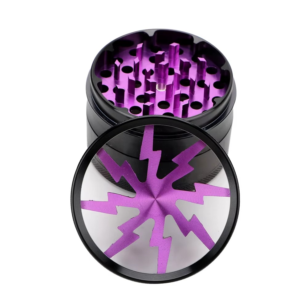 Herb Cutter Grinder Aluminum Alloy Transparent Spice Cutter