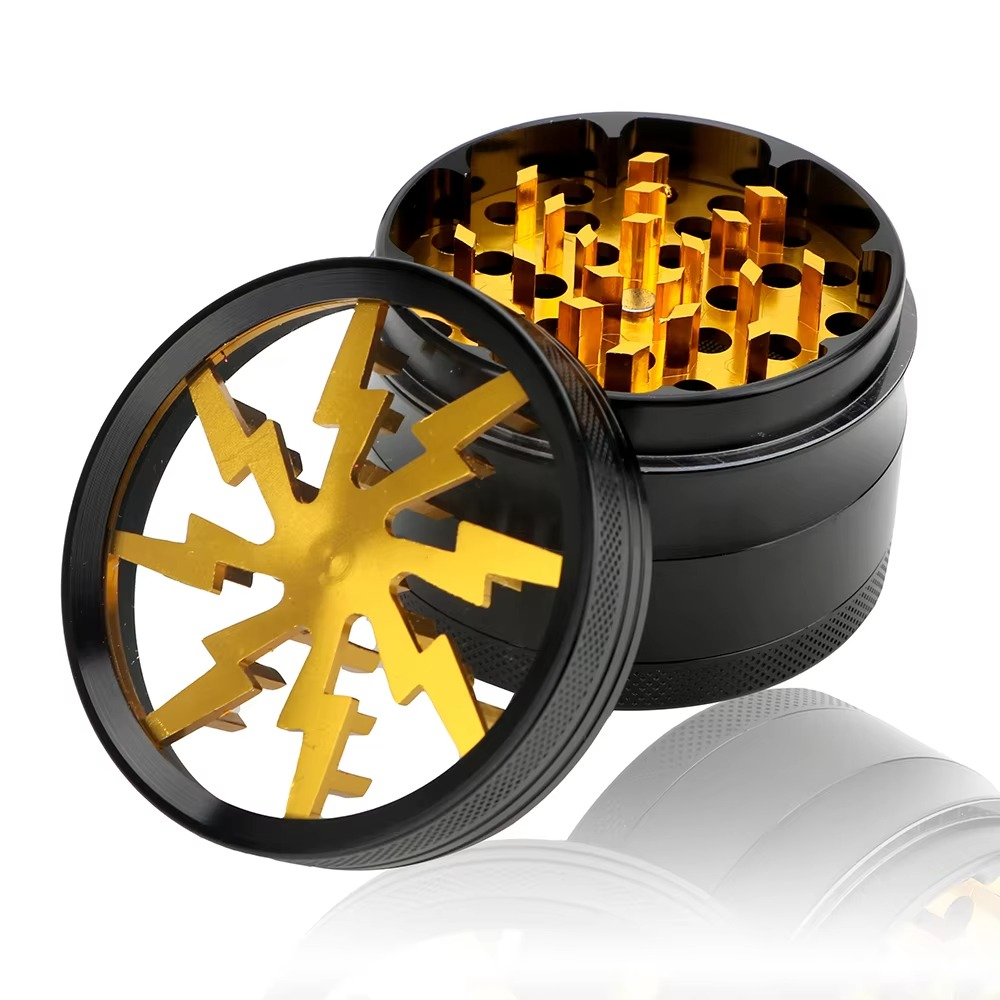 Herb Cutter Grinder Aluminum Alloy Transparent Spice Cutter