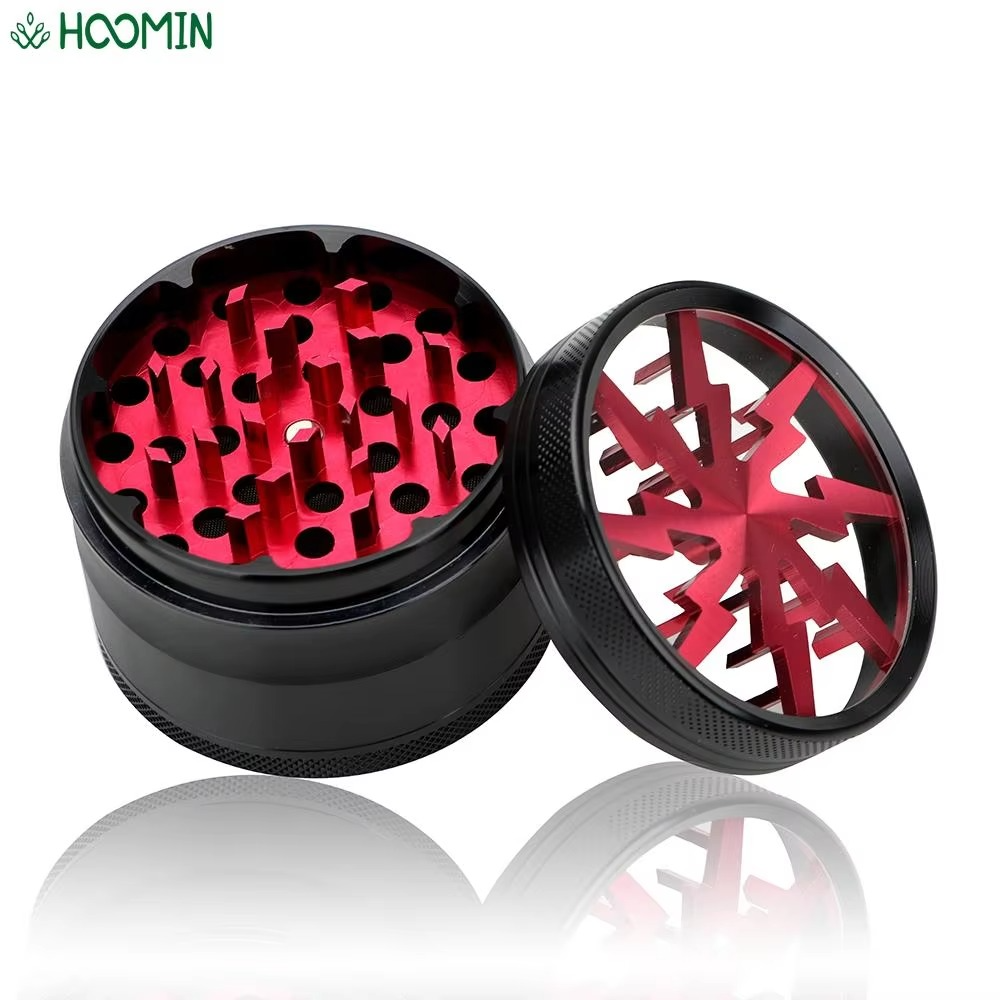 Herb Cutter Grinder Aluminum Alloy Transparent Spice Cutter