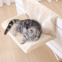 Hanging Cat Bed Hammock Luxury Radiator Bed Warm Fleece Basket Pet Metal Iron Frame Sleeping Bed for Cats