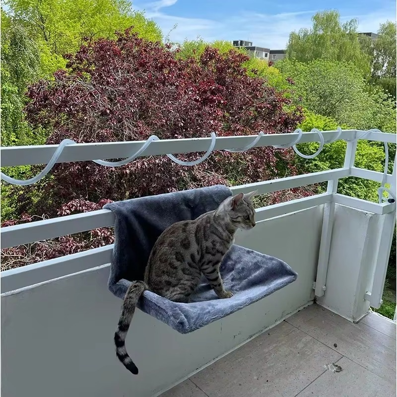 Hanging Cat Bed Hammock Luxury Radiator Bed Warm Fleece Basket Pet Metal Iron Frame Sleeping Bed for Cats