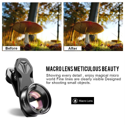 NEEWER 0.75X Wide Angle & 2X Macro Lens Set Compatible with DJI Osmo Pocket 3 Creator Combo Accessories, 108° FOV