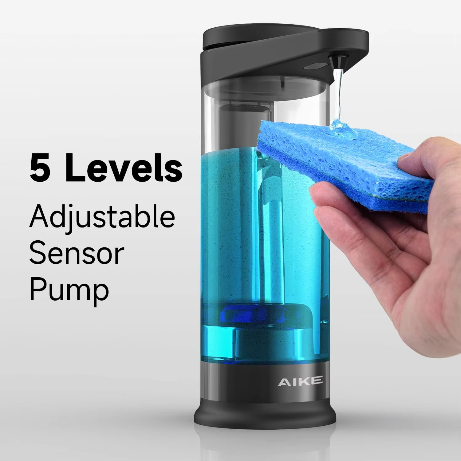 AIKE Automatic Liquid Soap Dispenser For Hands Washing Kitchen Liquid Soap Dispenser Chargeable USB Smart Dispenser For Soap