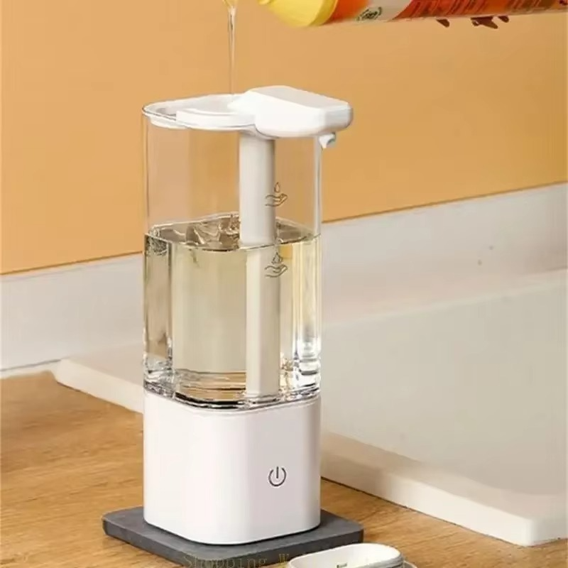 Touchless Automatic Soap Dispenser - 550ml USB Rechargeable No Contact for Liquid Soap/Disinfectant Ideal for Kitchen/Bathroom