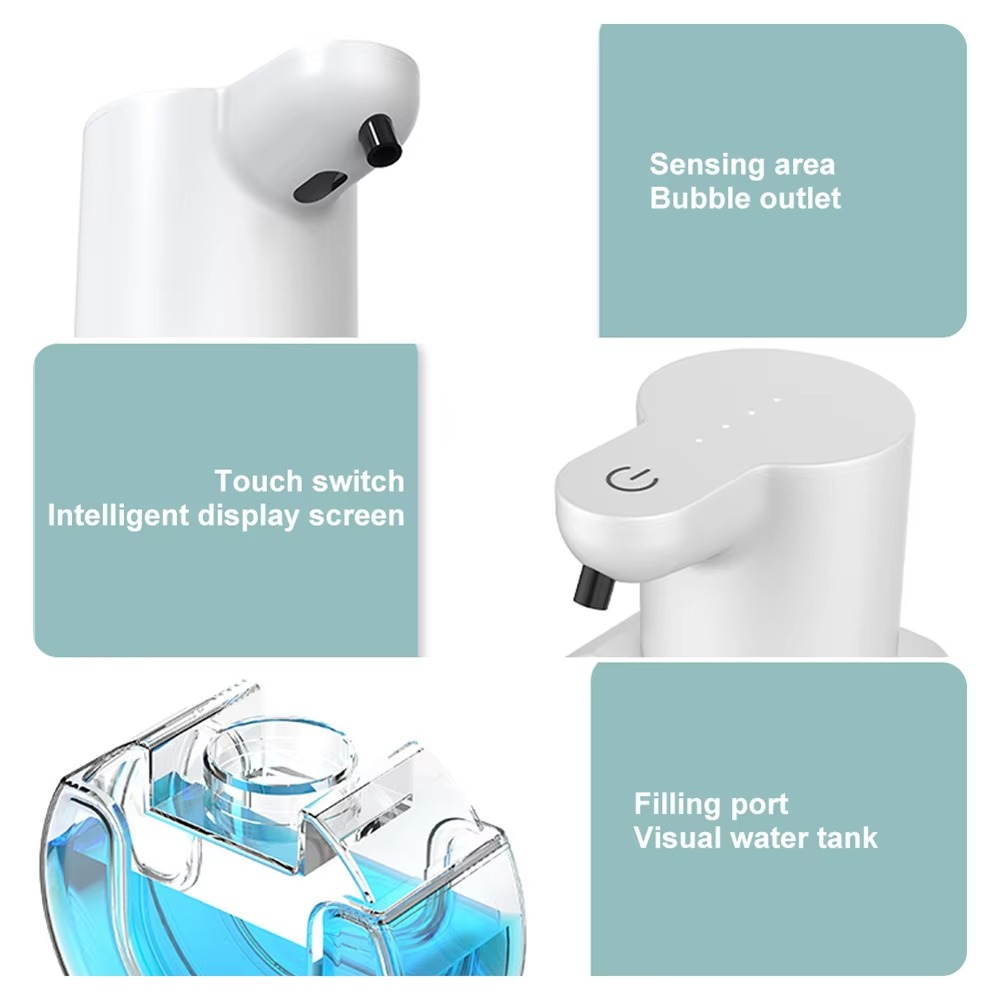 Automatic Sensing Soap Dispenser Wall Mounted Smart Infrared Sensor Foam Dispenser Bathroom Touchless Hand Washing Machine 420ML