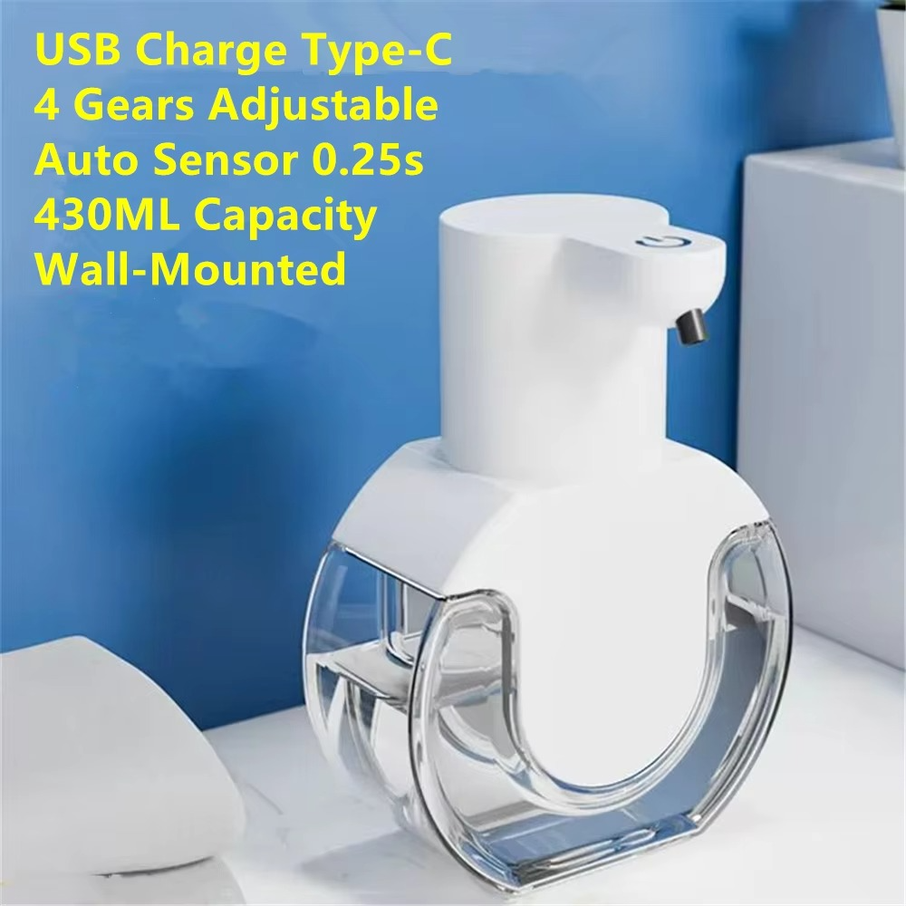 Automatic Sensing Soap Dispenser Wall Mounted Smart Infrared Sensor Foam Dispenser Bathroom Touchless Hand Washing Machine 420ML