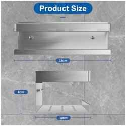Stainless Steel Bathroom Shelves Self Adhesive Shower Caddy Organizer Storage Rack Bathroom Kitchen Shelf Waterproof Space Saver