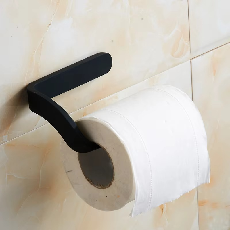 Gold Toilet Paper Holder bathroom toilet roll paper holder Bathroom Accessories simple design one hand tear MJ