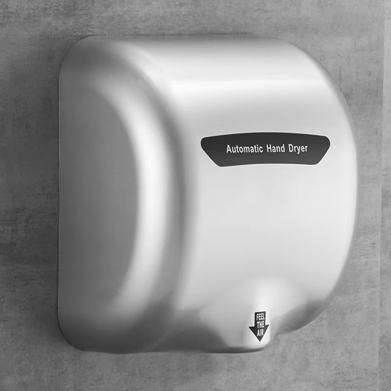 Automatic High Speed Hand Dryer with White Thermoset (BMC)Cover and 1.1 Noise Reduction Nozzle, 1300W, 220V/50HZ