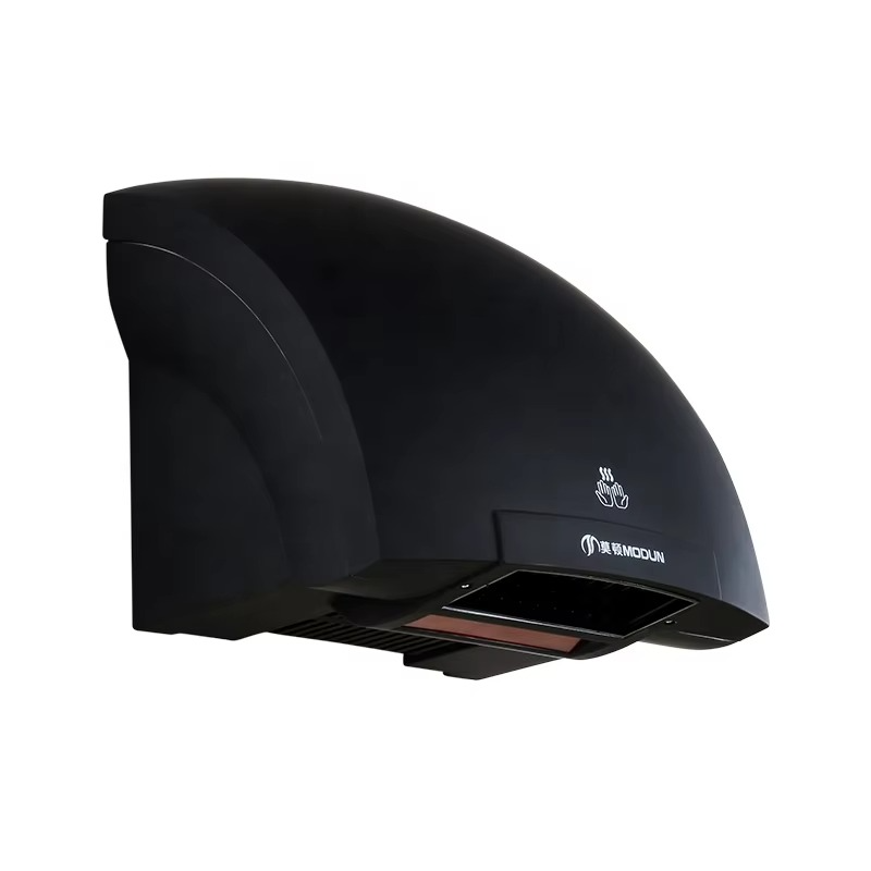 Bathroom Automatic Airblade Hand Dryer Black For Toilet