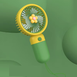 Mini USB Portable Fan Rechargeable Portable Fan Electr Summer For Home Outdoor Standing Mobile Handheld Convenient Cute Flower
