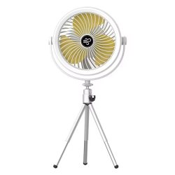 Outdoor Camping Fan Rechargeable Desktop Portable Circulator Wireless Ceiling Electric Fan Light Mini Standing LED Fan Lamp