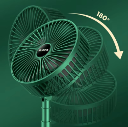 Portable Folding Fan Mini Stand Fan Adjustable Height Mute Desktop Fan Air Circulation Fan Floor Fan 3 Speeds Adjustment