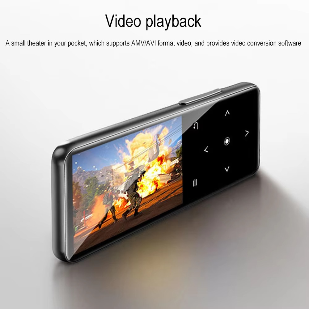 2025 New MP3 Player 1.8inch Touch MP3 MP4 HiFi Music Player Bluetooth 5.0 Built-in Speaker Walkman w/Radio FM Record for Student