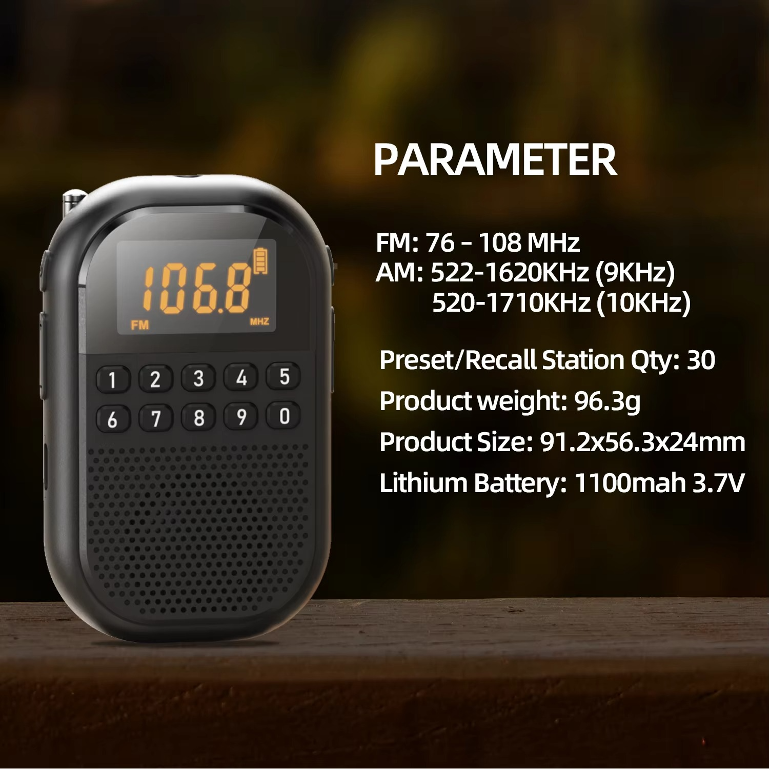 [Mini Radio Pro] USB/SD Dual Card Decoding | HD Radio Sound Quality | Portable Outdoor Audio | One-click Search Station