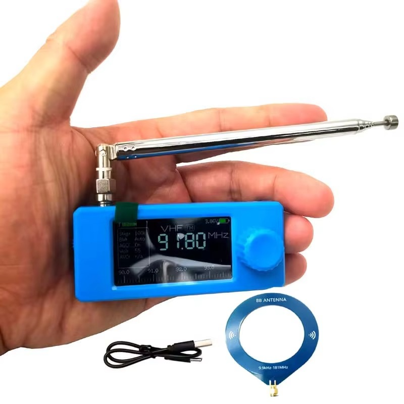 Blue Case Updated Version ATS-mini 0.5-108MHz SI4732 Radio Pocket SSB Radio All Band ESP32 Radio Receiver