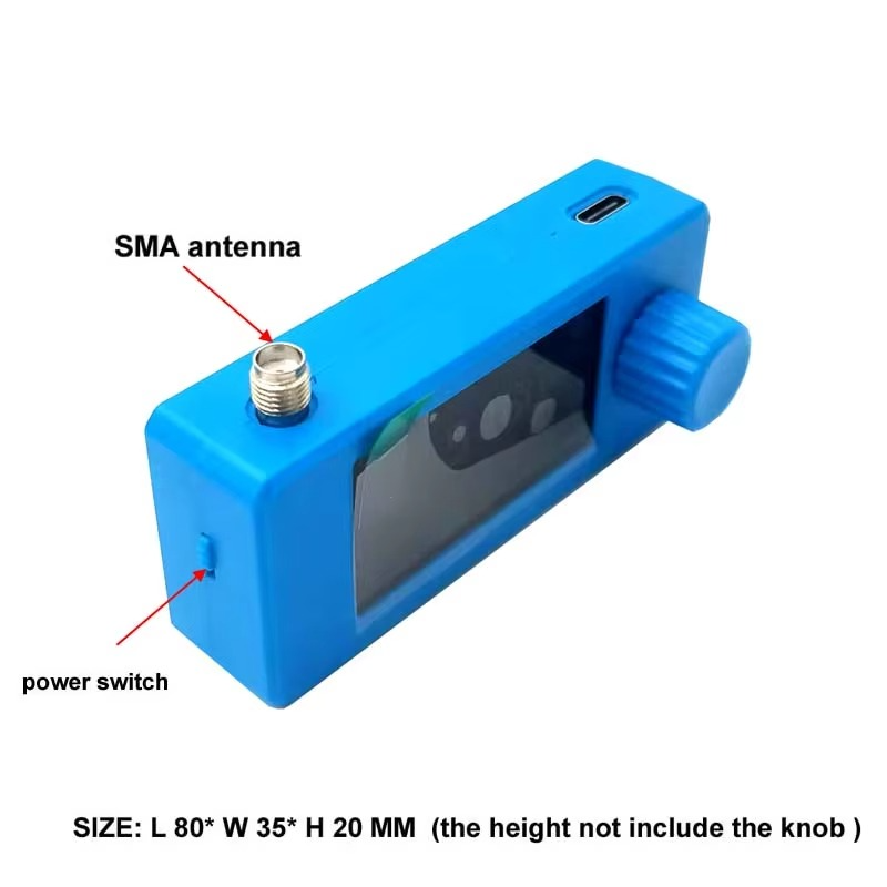 Blue Case Updated Version ATS-mini 0.5-108MHz SI4732 Radio Pocket SSB Radio All Band ESP32 Radio Receiver