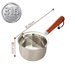 300ml Skillet 316 Stainless Steel Flavor Splash Skillet Cook Tools Household Egg Frying Pan Hot Oil Portable Scalding Pan