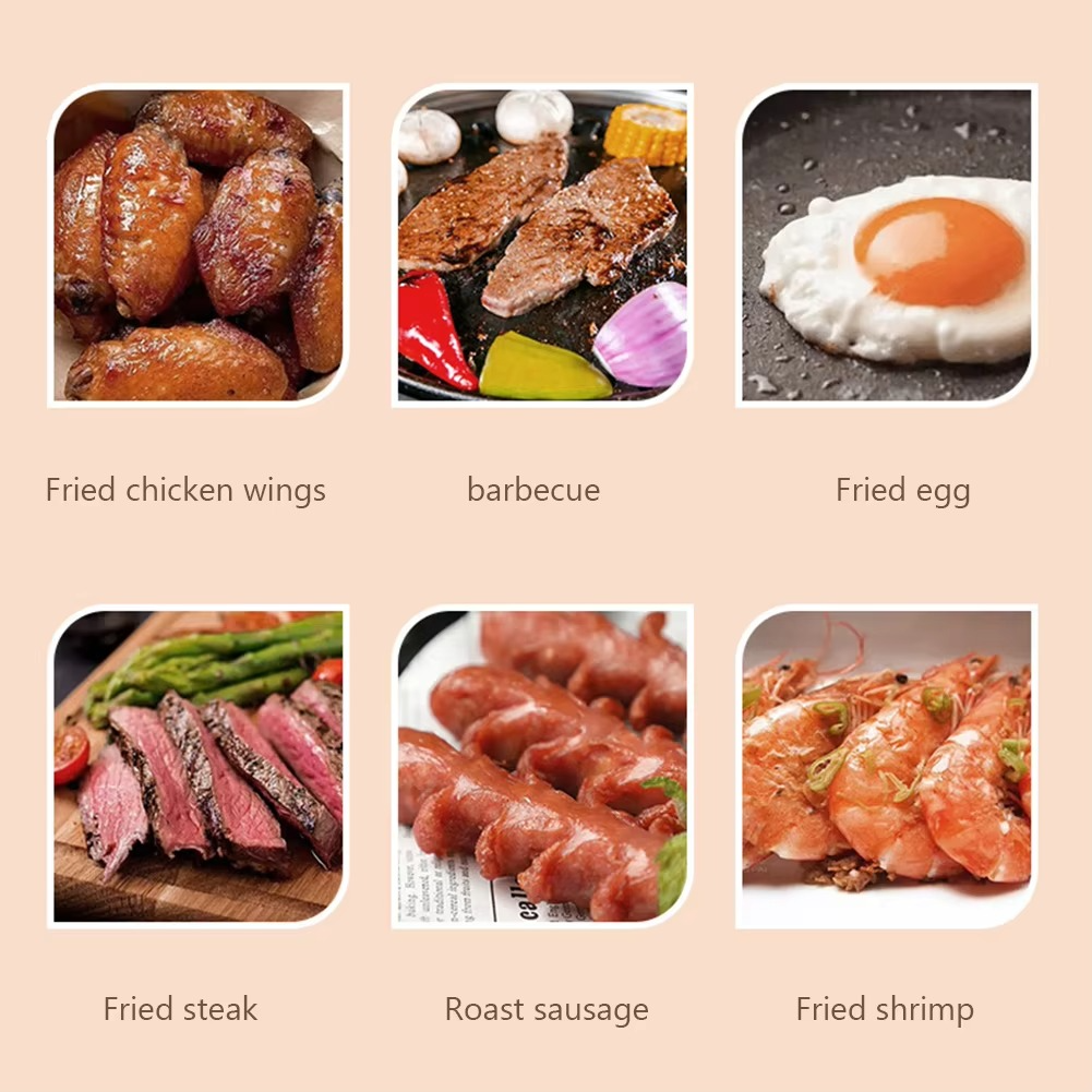 Grilling Pan Non-stick Thick Cast Iron Frying Pan Flat Pancake Griddle Stone Cooker BBQ Grill Induction Cooking Pot for Outdoor