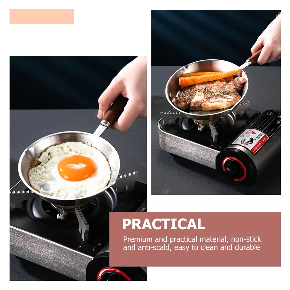 Maker Frying Pan Roasting Work on Oil Heating Stainless Steel Egg Pans Nonstick Griddle