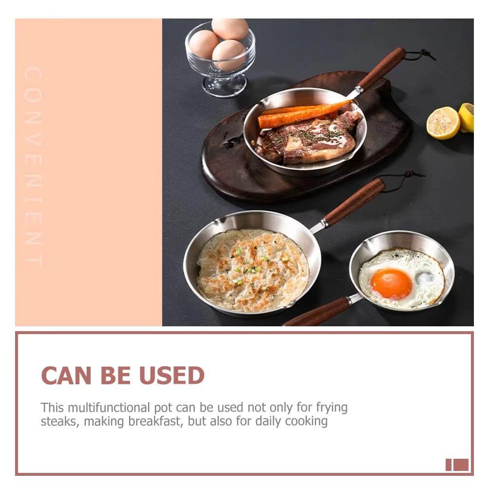 Maker Frying Pan Roasting Work on Oil Heating Stainless Steel Egg Pans Nonstick Griddle