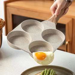 1Pc 4 Holes Egg Pancake Pan Frying Nonstick Pans Skillet Pot 4 Eggs Stove Omelet Ham Maker For Kitchen Cooking Too