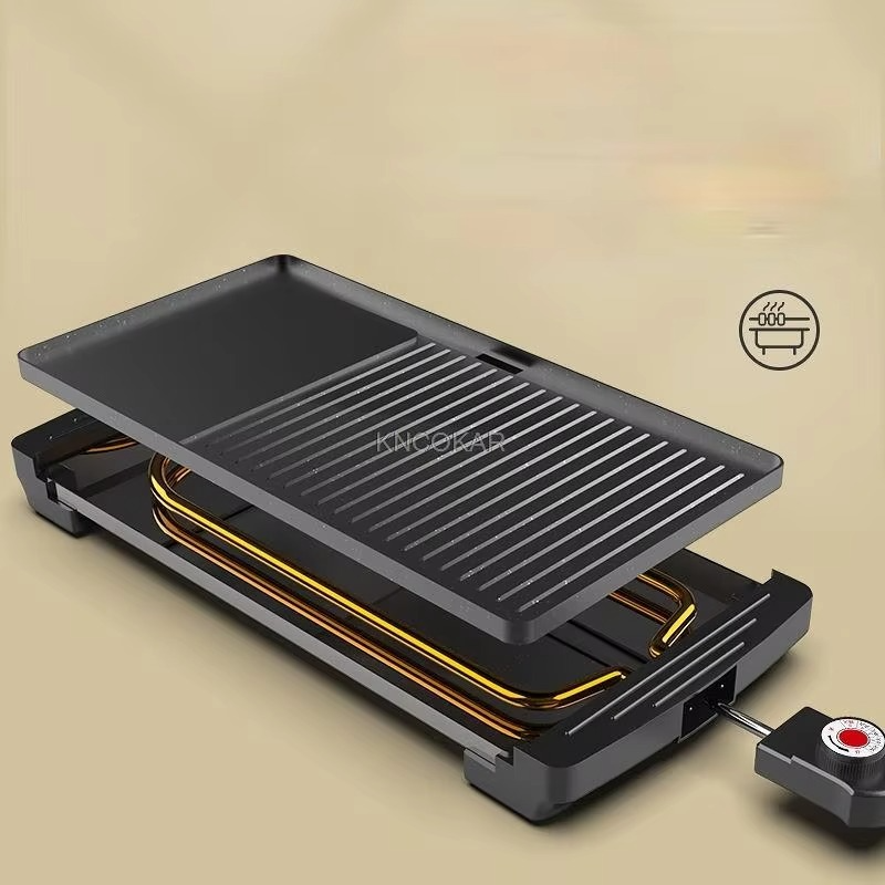 Multifunctional Electric Barbecue Grill Household Smokeless Barbecue Machine Oven Baking Tray Electric Hot Plate Teppanyaki 220V
