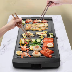 Multifunctional Electric Barbecue Grill Household Smokeless Barbecue Machine Oven Baking Tray Electric Hot Plate Teppanyaki 220V